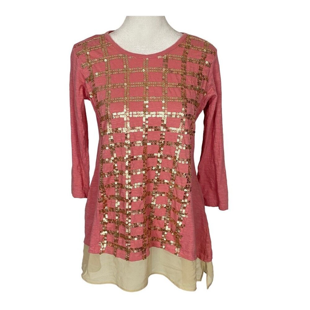 LORI GOLDSTEIN Women BUNDLE of 6 Tunic Top Multicolor Sz XS Boho Lagenlook 73-9